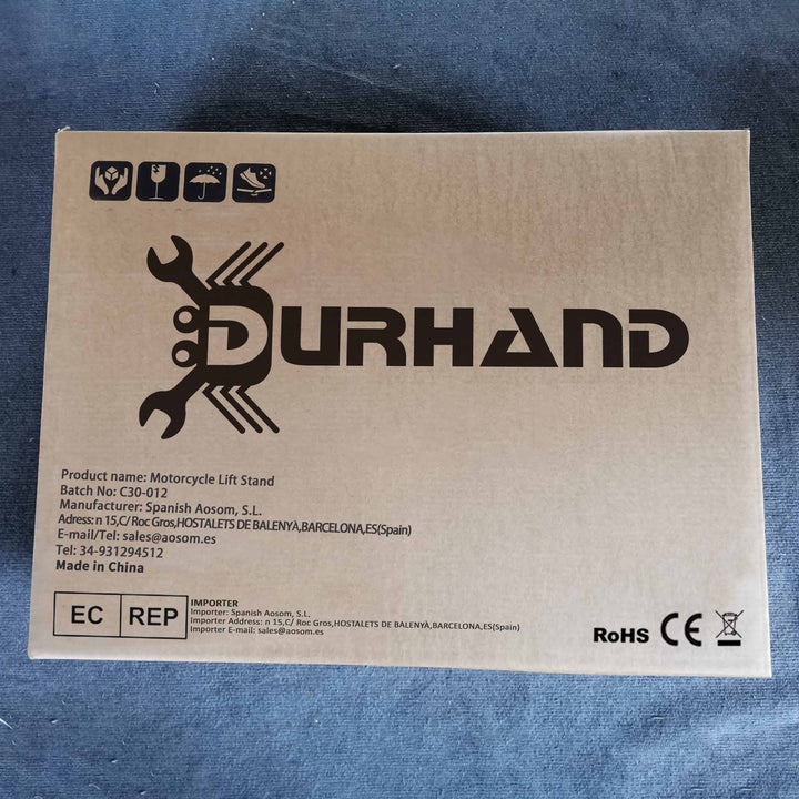 Plataforma de elevação de tesoura com altura ajustável Carga 500 kg 41,5x23,5x10-37 cm Preto e Vermelho