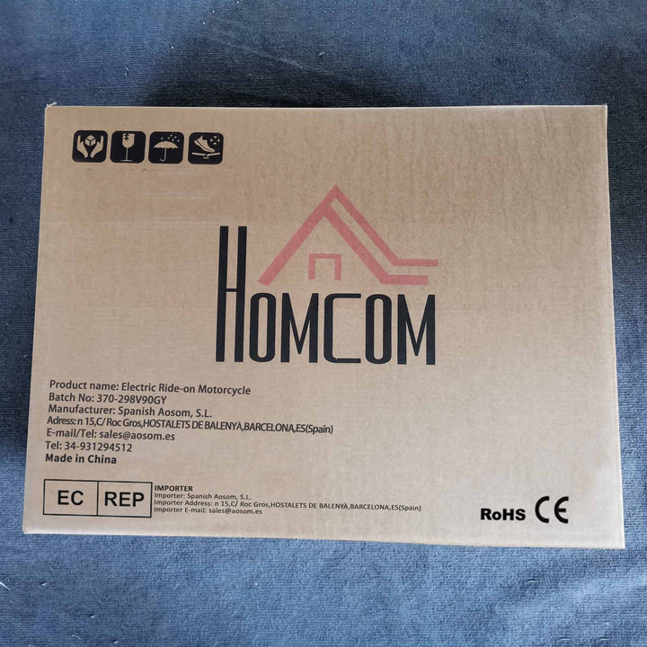 Mota Elétrica com Licença Honda CRF450RL para Crianças acima de 18 Meses Mota de Bateria 6V com Velocidade 3km/h Buzina e Som de Arranque Carga Máxima 25 kg 71x40,5x43,5 cm Cinza