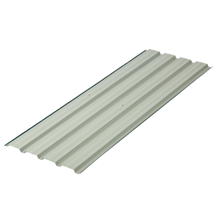 Conjunto de 12 Painéis para Teto de Aço Galvanizado Chapas Perfiladas de Teto 7m² para Abrigo de Ferramentas Abrigo Exterior 129x45cm Verde