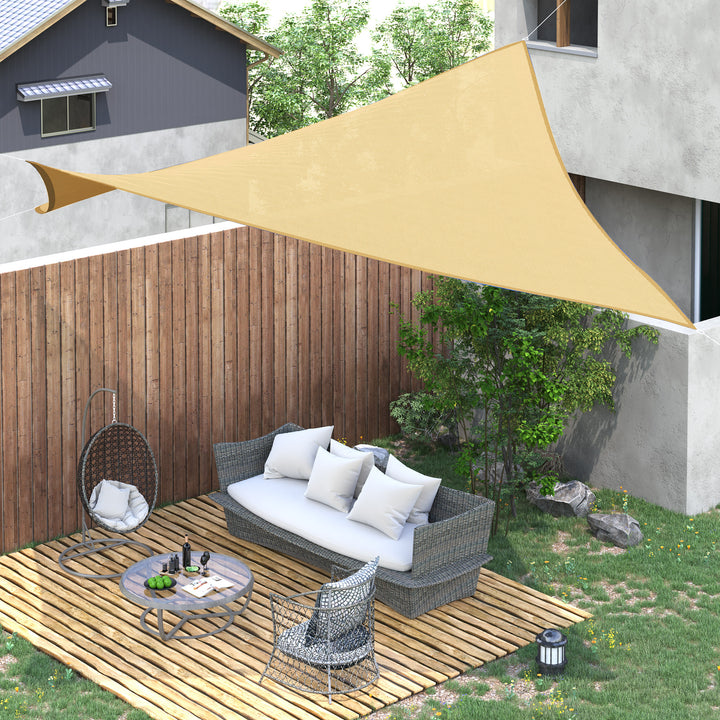 Toldo Vela 3x3m quadrada cor areia de polietileno HDPE 185 g/m²