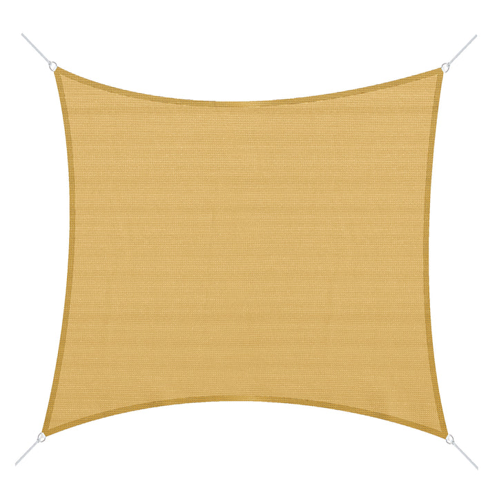 Toldo Vela 3x3m quadrada cor areia de polietileno HDPE 185 g/m²
