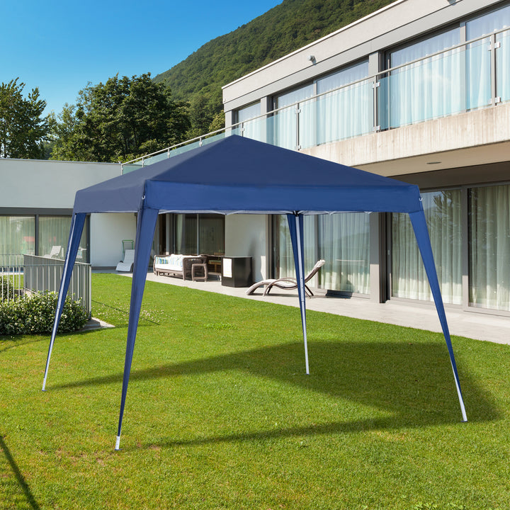 Tenda dobrável 3x3m Gazebo de jardim Pop Up Desenho de aço e capa de tecido Oxford azul