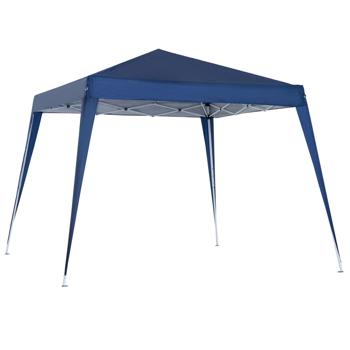 Tenda dobrável 3x3m Gazebo de jardim Pop Up Desenho de aço e capa de tecido Oxford azul
