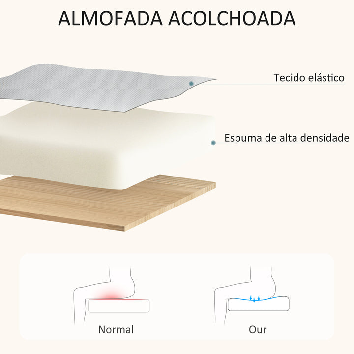 Cadeira de Escritório Cadeira de Escritório com Apoio para os Braços de Madeira e Altura Ajustável Cadeira Giratória para Estúdio Dormitório Carga 120 kg 59x55x84-94 cm Cinza