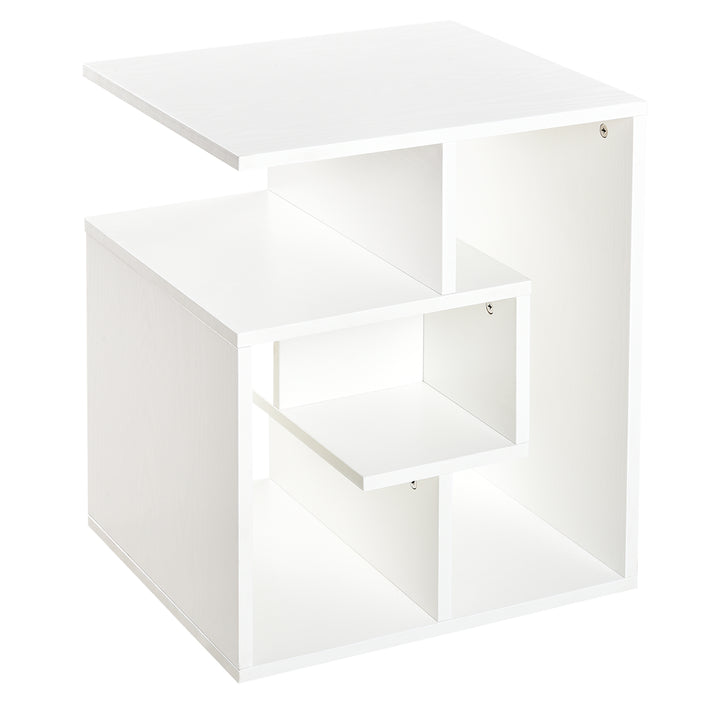 Mesa de Apoio mesa auxiliar para sala e quarto estante para arrumação 45x40x55 cm Branco