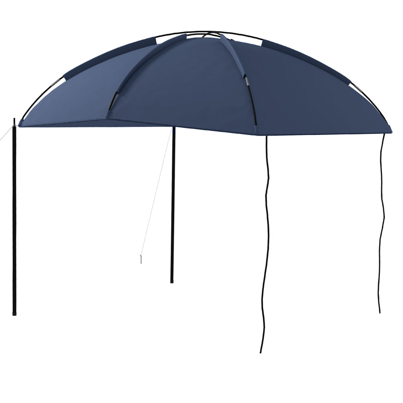 Toldo para Carro Abrigo para Campismo com Altura Ajustável e Bolsa de Transporte Impermeável Anti-UV para Piquenique Praia 290x278x230-260 cm Azul Marrinho