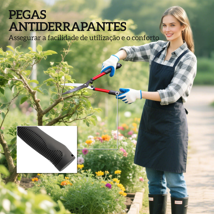 Conjunto de Ferramentas para Jardim de 3 Peças Conjunto de Ferramentas de Jardinagem com Tesouras Cortadores de Ramos Tesouras de Podar e Cabos de Borracha Antiderrapantes Leve Para Podar Plantas