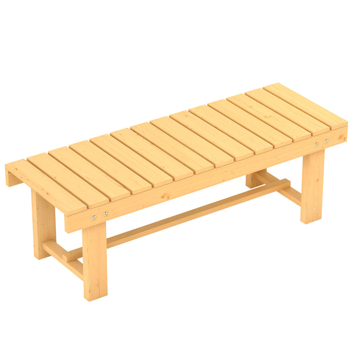 Banco de Jardim de 2 Lugares Banco de Madeira Carga 250 kg Banco para Pátio Exterior 110x38x35 cm Madeira
