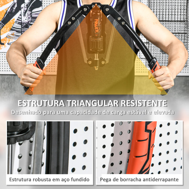 Extensor de Peito Extensor Ajustável Exercitador de Tensores Musculação com Resistência Ajustável 10-200 kg para Treino em Casa Escritório e Viagem 43x16x5 cm Preto