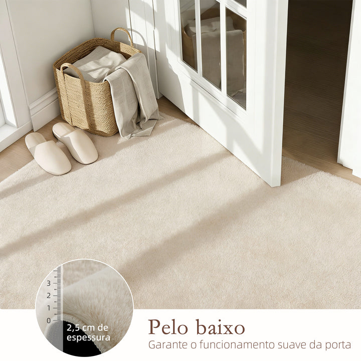 Tapete para Sala de Estar 230x160 cm Tapete Lavável à Máquina Pelo Longo Macio Estilo Moderno Tapete para Sala de Estar Quarto Sala de Jantar Creme