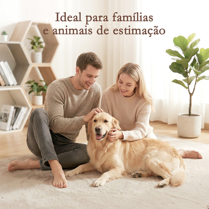 Tapete para Sala de Estar 230x160 cm Tapete Lavável à Máquina Pelo Longo Macio Estilo Moderno Tapete para Sala de Estar Quarto Sala de Jantar Creme