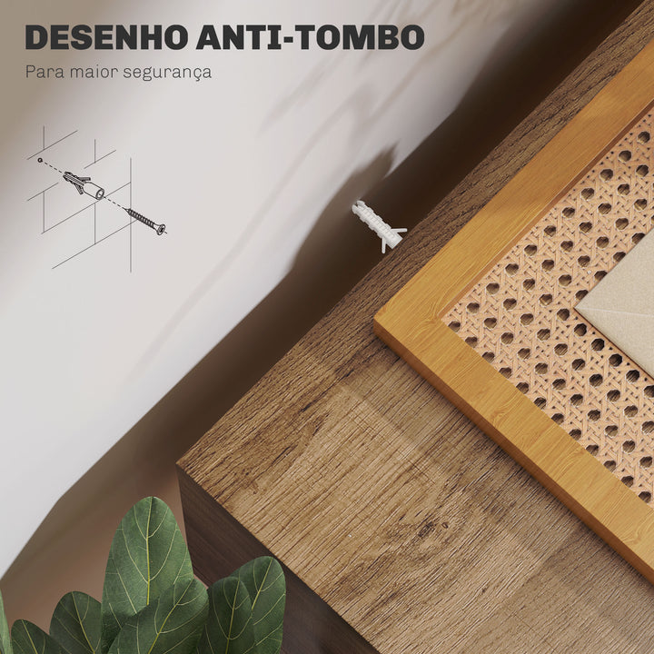 Mesa Consola com 3 Gavetas Consola Estreita para Entrada com Pés de Aço Tipo Garfo para Sala de Estar Corredor Entrada 90x30x75 cm Madeira