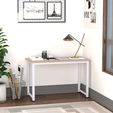 Mesa de computador para casa o oficina com os pés ajustáveis mobiliário de escritório simples 120x60x76cm carga 100 kg armação de metal