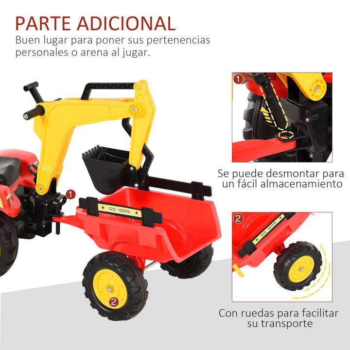 Trator de Pedais vermelho
