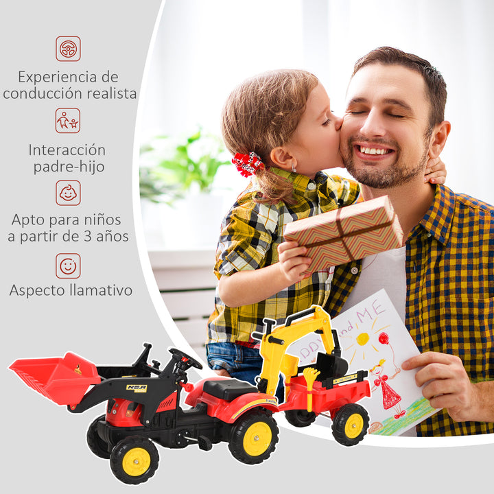 Trator de Pedais vermelho