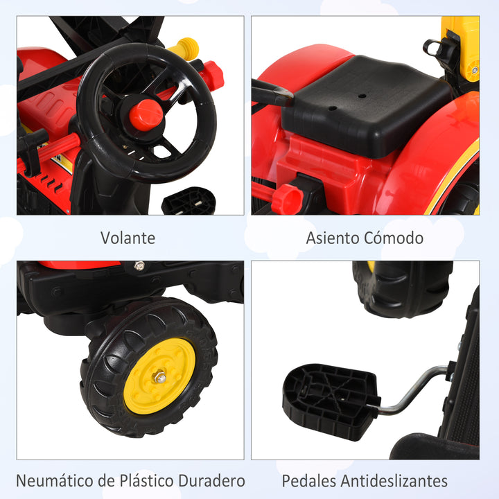 Trator de Pedais vermelho