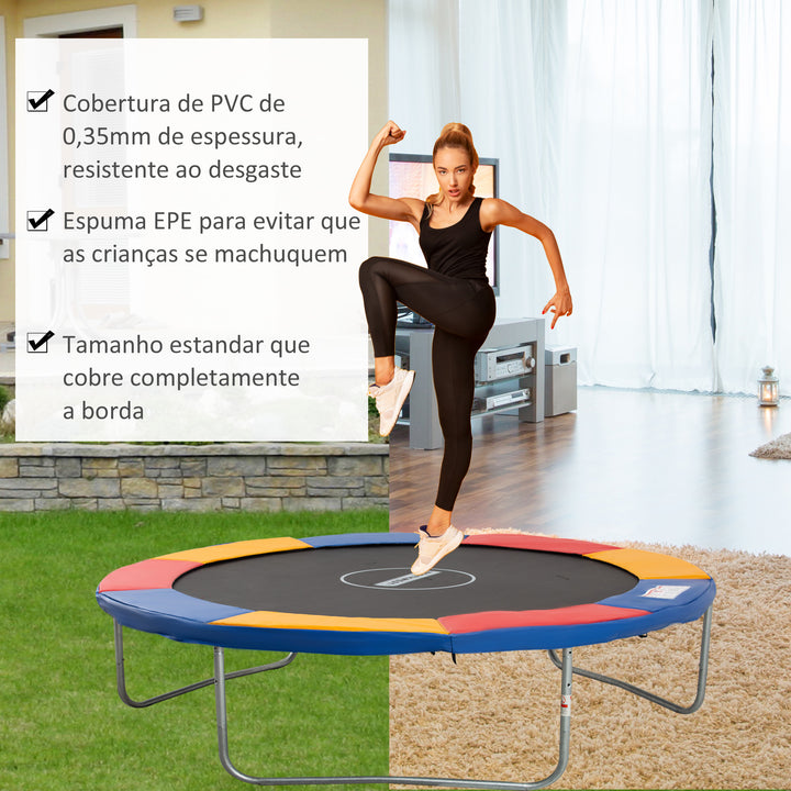 Tampa de proteção de borda Cama elástica Trampolins multicoloridos de 305 cm