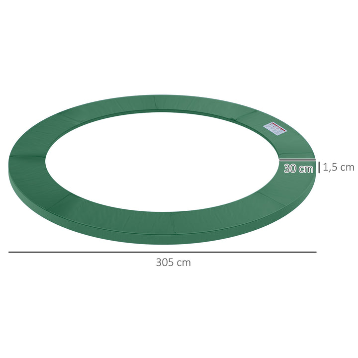 Tampa de proteção Borda da cama elástica 305 cm Verde Trampolins
