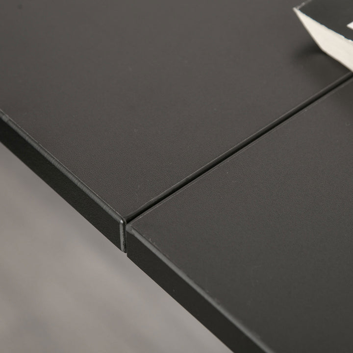 Secretária de Canto para Computador Mesa em Formato de L com 3 Gavetas Mesa Moderna para Escritório 143,5x143,5x76cm Preto