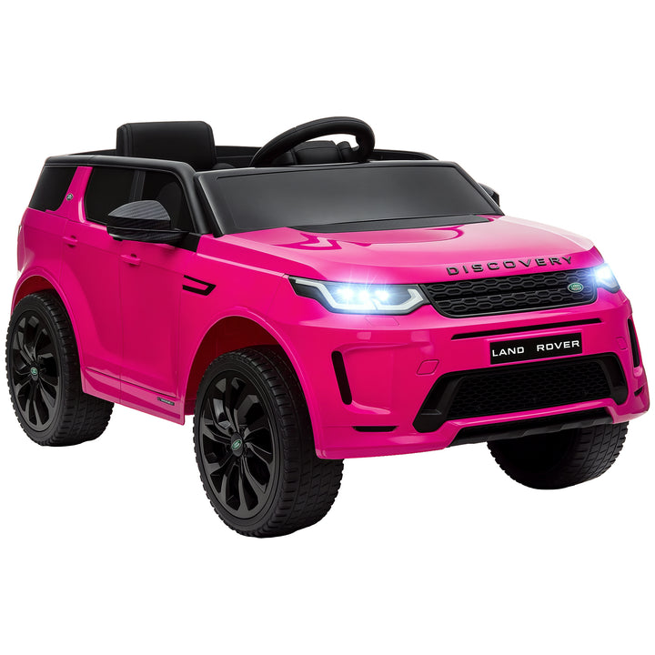 Carro Elétrico para Crianças acima de 3 Anos com Licença Land Rover Discovery Sport Carro Elétrico Infantil com Bateria 12V Controlo Remoto Faróis Buzina e Música 106x65,5x51 cm Rosa