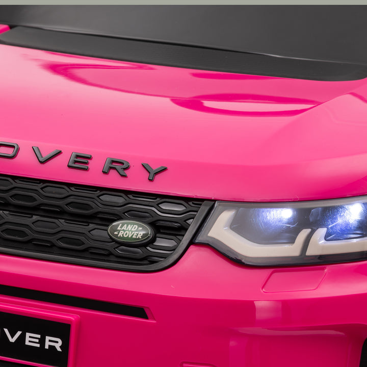 Carro Elétrico para Crianças acima de 3 Anos com Licença Land Rover Discovery Sport Carro Elétrico Infantil com Bateria 12V Controlo Remoto Faróis Buzina e Música 106x65,5x51 cm Rosa