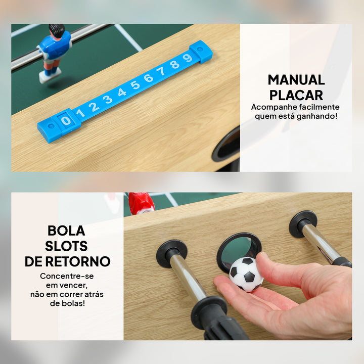 Matraquilho Dobrável para Crianças Mesa de Matraquilho de Madeira com 2 Marcadores 8 Pegas 22 Jogadores 8 Barras e 2 Bolas para 2 a 4 Pessoas Adultos Famílias Festas 118x107,5x78 cm Maderia