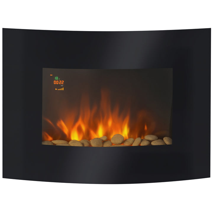 Lareira Elétrica Vidro Ferro Preto