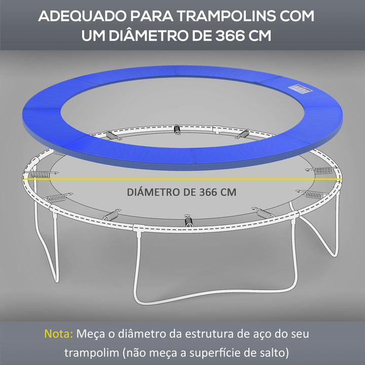 Coberta Proteção fronteira Cama Elástica 366 cm Azul Trampolin