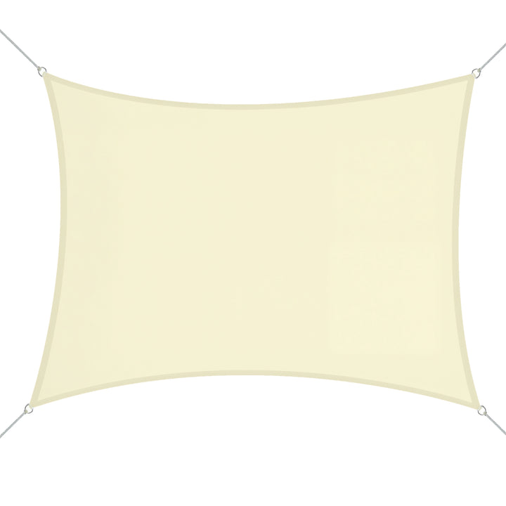 Toldo vela retangular3x4m para varanda Jardim camping Proteção UV resistente à água cor creme