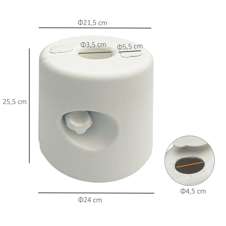 Conjunto de 4 Pesos para Tendas Dobráveis Suportes Enchivel com 9,5 kg de Água ou 12 kg de Areia com Maçanetas de Fixação Ø24x25,5 cm Branco