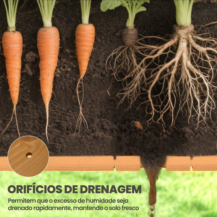 Floreira de Madeira Mesa de Cultivo com Prateleira Inferior Floreira Elevada para Cultivo Plantas, Flores e Hortaliças 110x46x76 cm Madeira