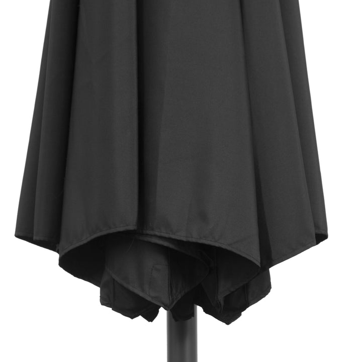 Guarda-sol grande de jardim Guarda-sol de Exterior F300x260cm Preto