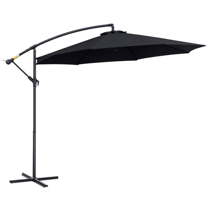 Guarda-sol grande de jardim Guarda-sol de Exterior F300x260cm Preto