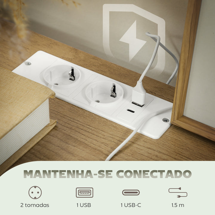 Cómoda com 8 Gavetas Estofada em Borreguito Cómoda de Tela com Estação de Carga Porta USB Tipo-C e Estrutura de Aço Cómoda para Dormitório Corredor 110x30x76 cm Cinzento