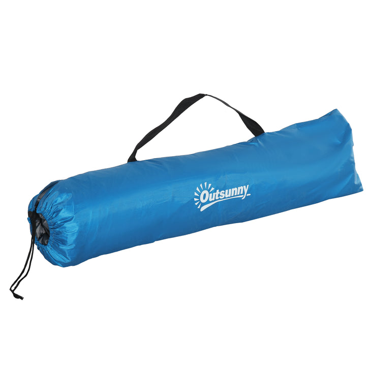 Tenda de Praia Dobrável Tenda de Praia Pop-up para 1-2 Pessoas com 2 Portas 2 Janelas e Bolsa de Transporte para Parque Campismo 220x173x120 cm Azul