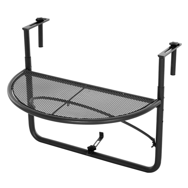 Mesa de Suspensão de Varanda Semicircular 60x45x50 cm Ajustável