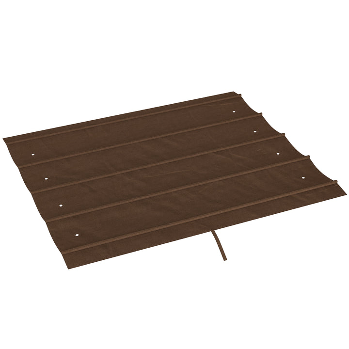 Telhado de Pérgola 3x2,5 m Telhado de Reposição Retrátil para Estrutura de Pérgola de 3x2 m, UV30+ Tecido Apenas para Pérgola com 8 Orifícios de Drenagem Castanho