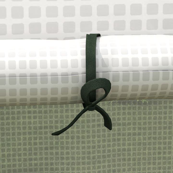 Cobertura para Estufa 140x143x190 cm Cobertura de Substituição para Estufa com Janela Porta com Fecho de Correr Anti-UV Proteção de Plantas para Jardim Branco