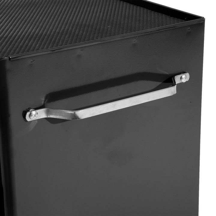 Carrinho de ferramentas com 5 gavetas para oficina - Preto - Chapa de aço - 61,5 × 33 × 85 cm (CxLxA)