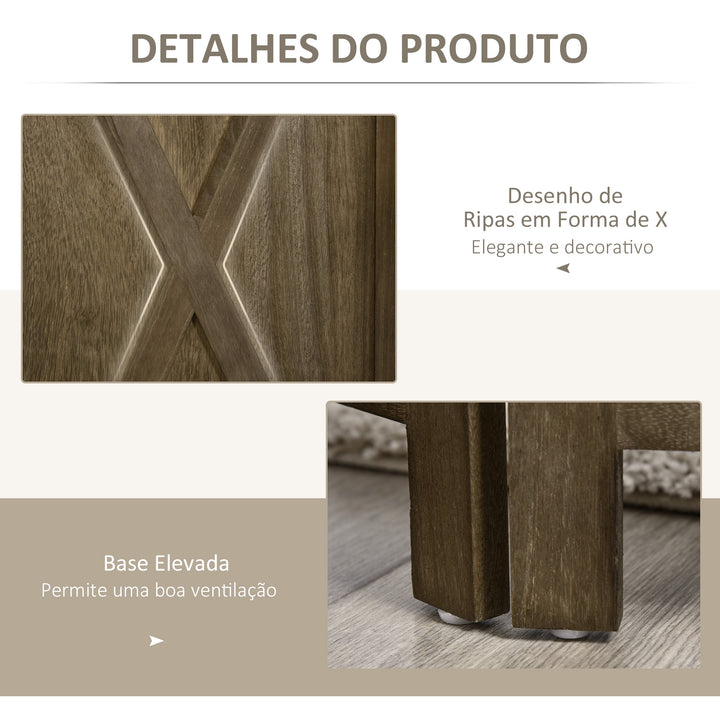 Biombo de 4 Painéis Separador de Ambientes Dobrável 182x170 cm Divisória para Espaços de Madeira Decoração Elegante para Dormitório Sala de Estar Marrom Acinzentado