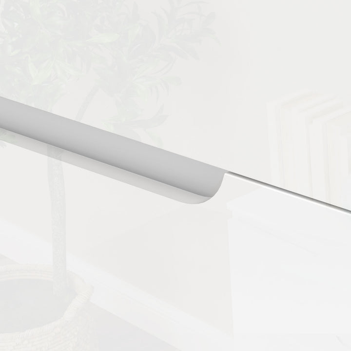 Cómoda com 4 Gavetas Cómoda de Dormitório Moderna com Sistema Anti-Tombo Cómoda para Sala de Estar Corredor 60x40x85 cm Branco