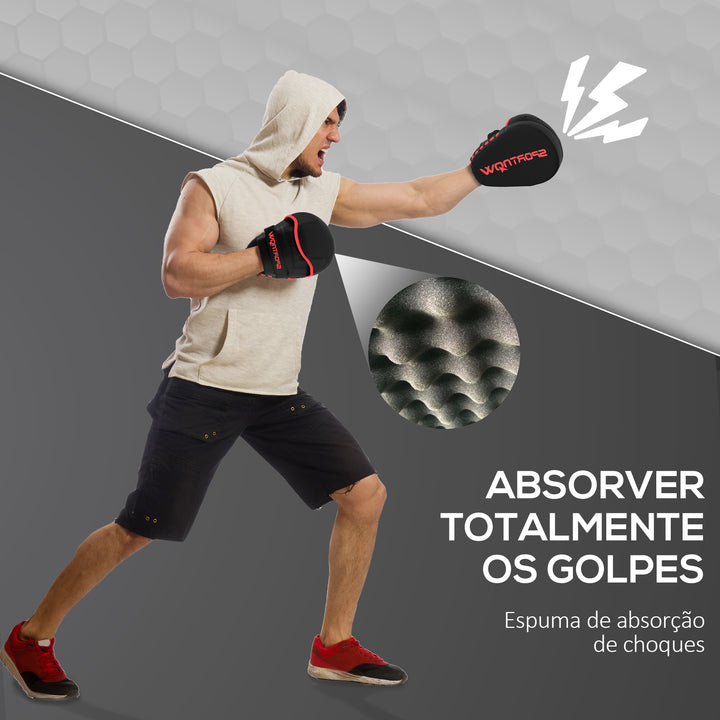 Plastrons de Boxeo Paos de Muay Thai MMA para Treino de Boxeo Boxing Karate Taekwondo Artes Marciais 24x19x4 cm Preto