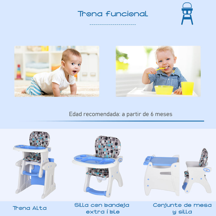 Cadeira para bebês acima de 6 meses 3 posições ajustáveis Acolchoado azul