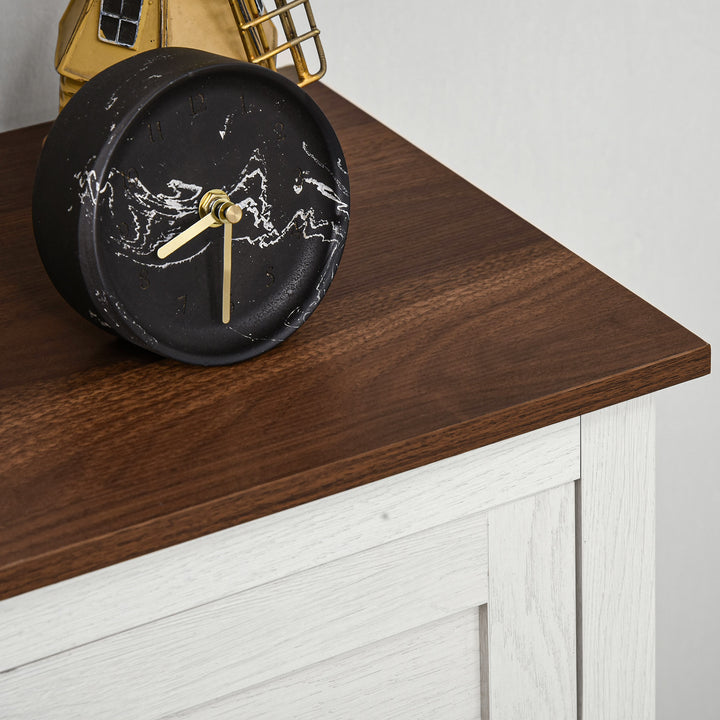 Aparador para Sala de Estar Armário de Armazenamento com Portas Duplas Gaveta e Prateleira Ajustável para Cozinha Dormitório 60x30x87,4 cm Branco