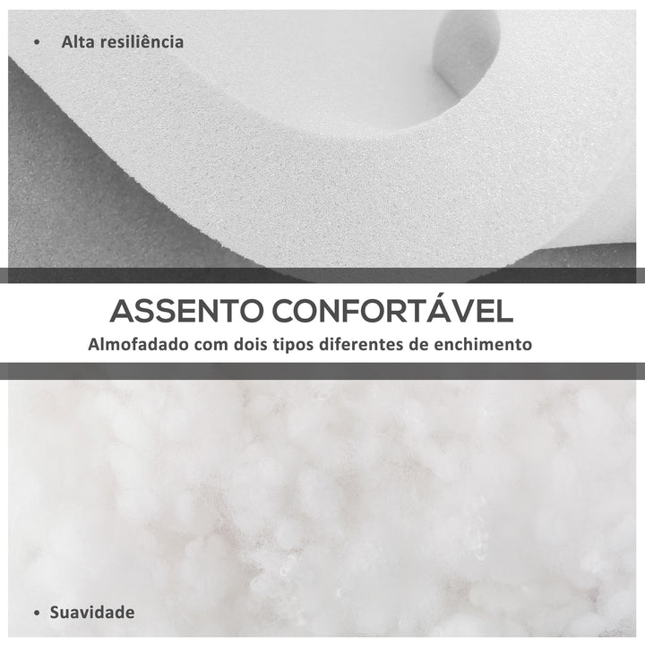 Conjunto de Almofadas para Cadeiras de Jantar 42x42x5 cm Jogo de 4 Peças Almofadas para Cadeiras de Jardim Impermeáveis com 2 Amarras de Fixação Creme
