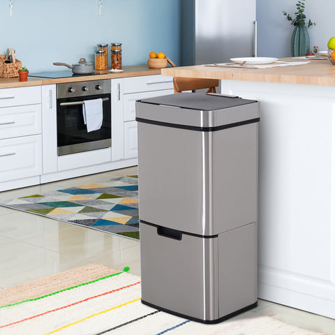 Caixote de Lixo Automático do sensor da abertura da lata de lixo para o quarto 72L da cozinha de aço inoxidável