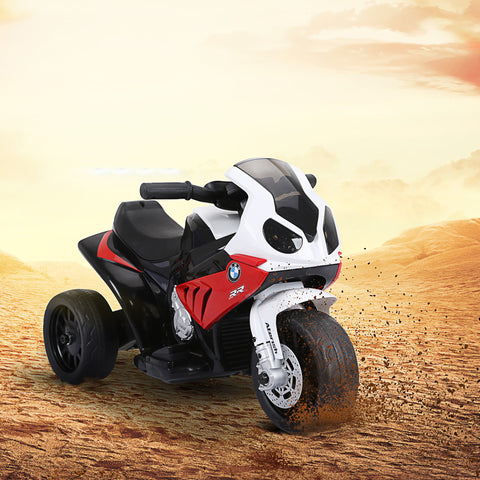 Mota Elétrica BMW Infantil para crianças acima de 18 meses 6V com Luzes e Música 66x37x44 cm vermelho