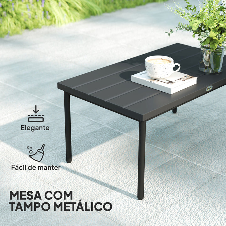 Conjunto de Jardim de Vime Sintético de 4 Peças Móveis de Exterior Inclui 1 Sofá Duplo 2 Cadeiras e Mesa de Centro com Almofadas Madeira e Cinzento