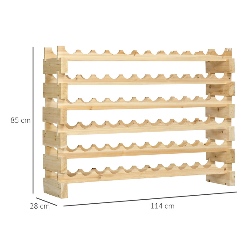 Suporte para Garrafas de Vinho para 72 Garrafas Garrafeira com 6 Níveis Suporte para Vinhos Vertical para Cozinha Sala de Jantar Bar 114x28x85 cm Madeira