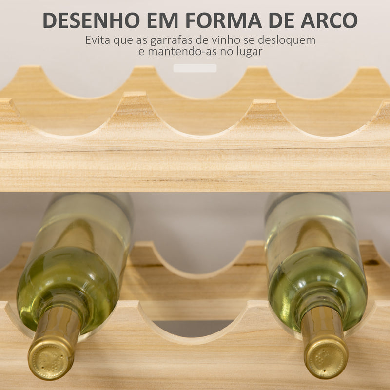 Suporte para Garrafas de Vinho para 72 Garrafas Garrafeira com 6 Níveis Suporte para Vinhos Vertical para Cozinha Sala de Jantar Bar 114x28x85 cm Madeira